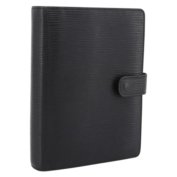 LOUIS VUITTON Epi Agenda MM Day Planner Cover Black R20042 LV Auth BA15349