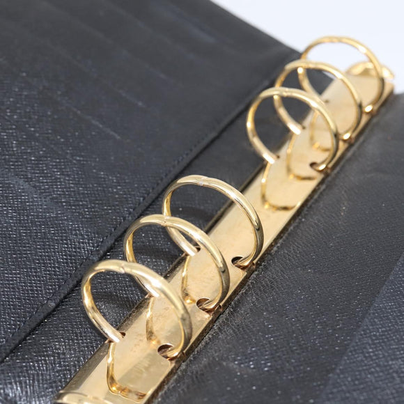 LOUIS VUITTON Epi Agenda MM Day Planner Cover Black R20042 LV Auth BA15349