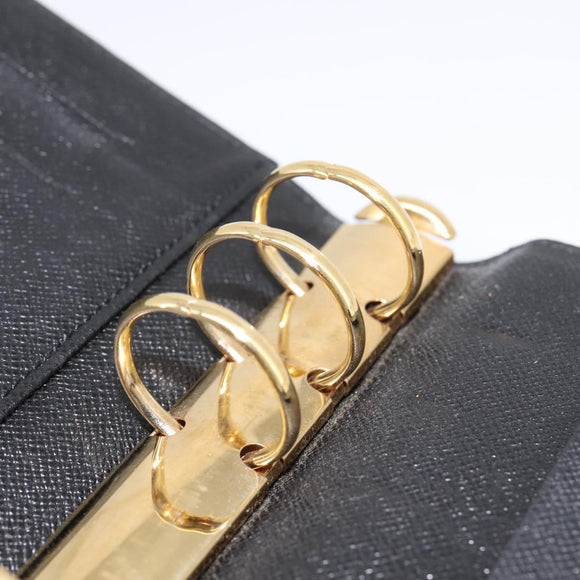 LOUIS VUITTON Epi Agenda MM Day Planner Cover Black R20042 LV Auth BA15349