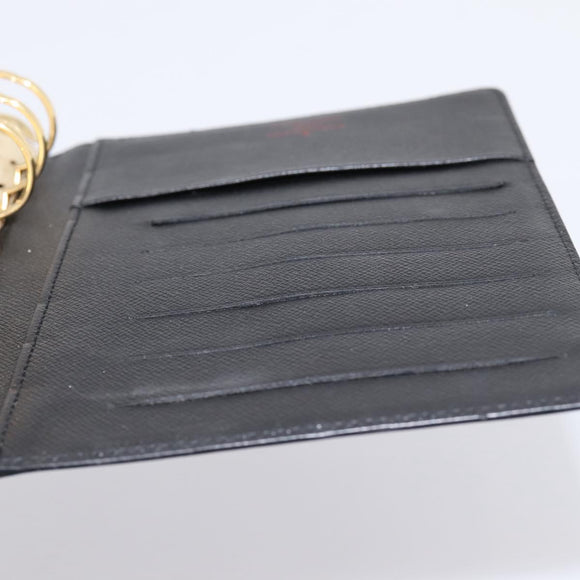 LOUIS VUITTON Epi Agenda MM Day Planner Cover Black R20042 LV Auth BA15349