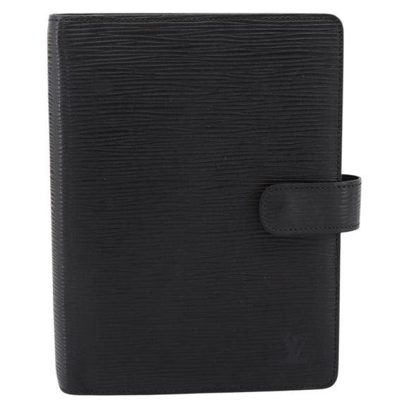 LOUIS VUITTON Epi Agenda MM Day Planner Cover Black R20042 LV Auth BA15349