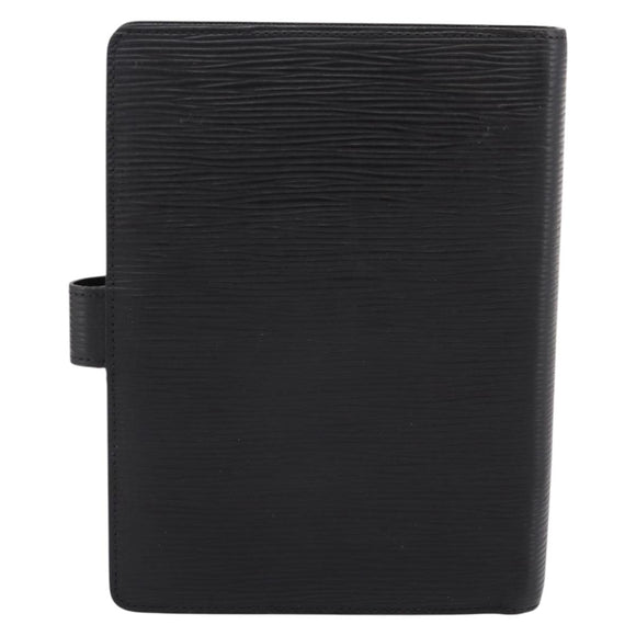 LOUIS VUITTON Epi Agenda MM Day Planner Cover Black R20042 LV Auth BA15349