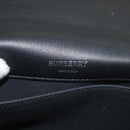 BURBERRY Sequin Chain Shoulder Bag Leather Silver Auth BA1535-11