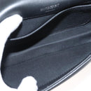 BURBERRY Sequin Chain Shoulder Bag Leather Silver Auth BA1535-12