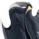 BURBERRY Sequin Chain Shoulder Bag Leather Silver Auth BA1535-21