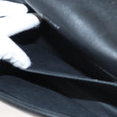 BURBERRY Sequin Chain Shoulder Bag Leather Silver Auth BA1535-22