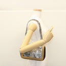 BURBERRY Sequin Chain Shoulder Bag Leather Silver Auth BA1535-23
