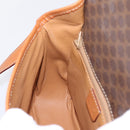 CELINE Macadam Shoulder Bag PVC Leather Brown Gold Tone Auth BA15351-21