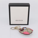 GUCCI GG Supreme Charm PVC Leather Beige Gold Tone Auth BA15352V-12