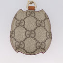GUCCI GG Supreme Charm PVC Leather Beige Gold Tone Auth BA15352V-6