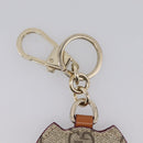 GUCCI GG Supreme Charm PVC Leather Beige Gold Tone Auth BA15352V-7