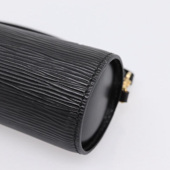LOUIS VUITTON Epi Soufflot Pouch Black LV Auth BA15354