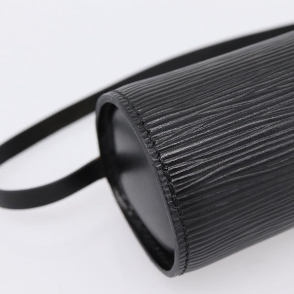 LOUIS VUITTON Epi Soufflot Pouch Black LV Auth BA15354