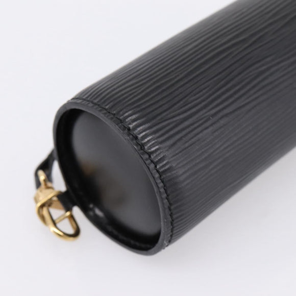 LOUIS VUITTON Epi Soufflot Pouch Black LV Auth BA15354