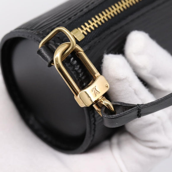 LOUIS VUITTON Epi Soufflot Pouch Black LV Auth BA15354