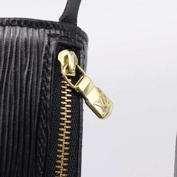 LOUIS VUITTON Epi Soufflot Pouch Black LV Auth BA15354