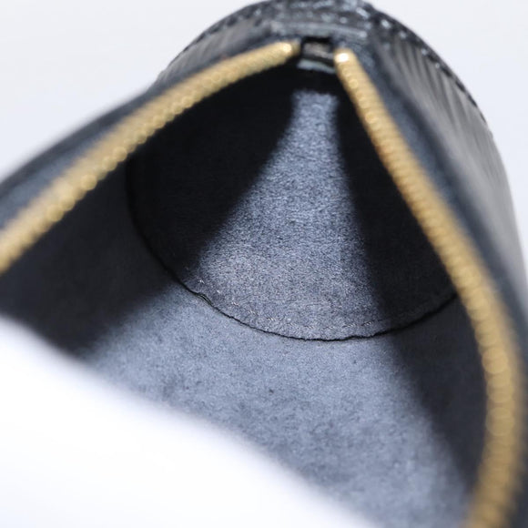 LOUIS VUITTON Epi Soufflot Pouch Black LV Auth BA15354