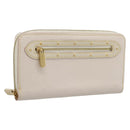 LOUIS VUITTON Suhari Zippy Wallet Long Wallet Leather White M93026 Auth BA15356A-1