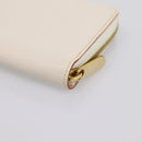 LOUIS VUITTON Suhari Zippy Wallet Long Wallet Leather White M93026 Auth BA15356A-15