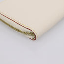 LOUIS VUITTON Suhari Zippy Wallet Long Wallet Leather White M93026 Auth BA15356A-16