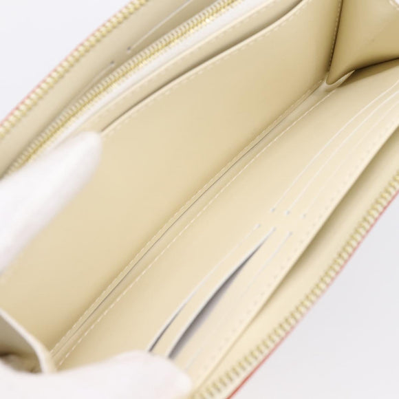 LOUIS VUITTON Suhari Zippy Wallet Long Wallet Leather White M93026 Auth BA15356A