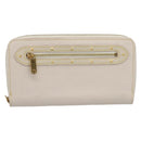 LOUIS VUITTON Suhari Zippy Wallet Long Wallet Leather White M93026 Auth BA15356A-13