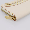 LOUIS VUITTON Suhari Zippy Wallet Long Wallet Leather White M93026 Auth BA15356A-14