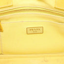 PRADA Kanapa PM Hand Bag Canvas Yellow Gold Tone Auth BA15357-10