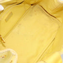 PRADA Kanapa PM Hand Bag Canvas Yellow Gold Tone Auth BA15357-11