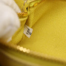PRADA Kanapa PM Hand Bag Canvas Yellow Gold Tone Auth BA15357-12