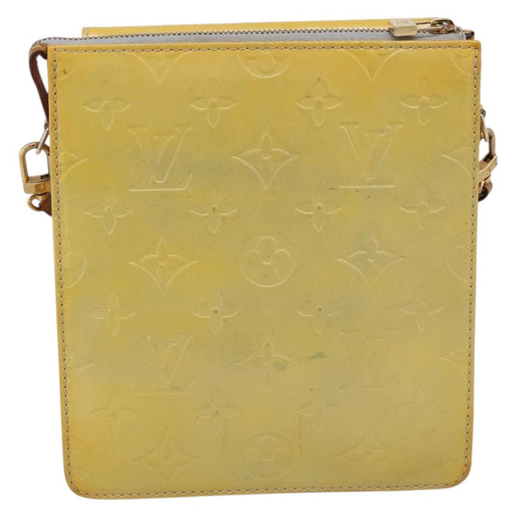 LOUIS VUITTON Monogram Vernis Motto Accessory Pouch Gris M91030 LV Auth BA15359