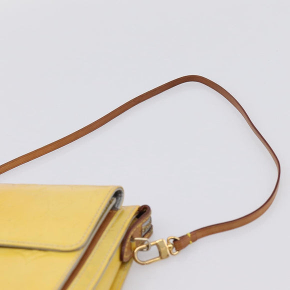 LOUIS VUITTON Monogram Vernis Motto Accessory Pouch Gris M91030 LV Auth BA15359