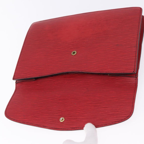 LOUIS VUITTON Epi Montaigne 27 Clutch Bag Red M52657 LV Auth BA15360