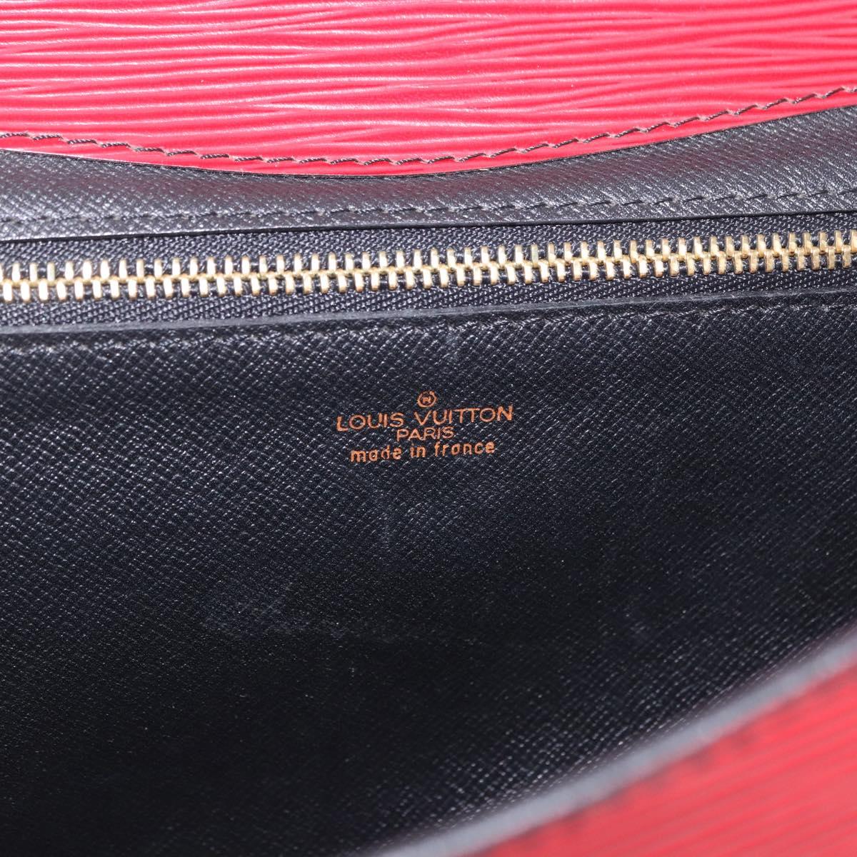 LOUIS VUITTON Epi Montaigne 27 Clutch Bag Red M52657 LV Auth