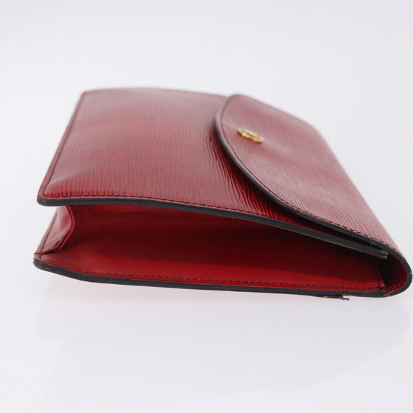 LOUIS VUITTON Epi Montaigne 27 Clutch Bag Red M52657 LV Auth BA15360