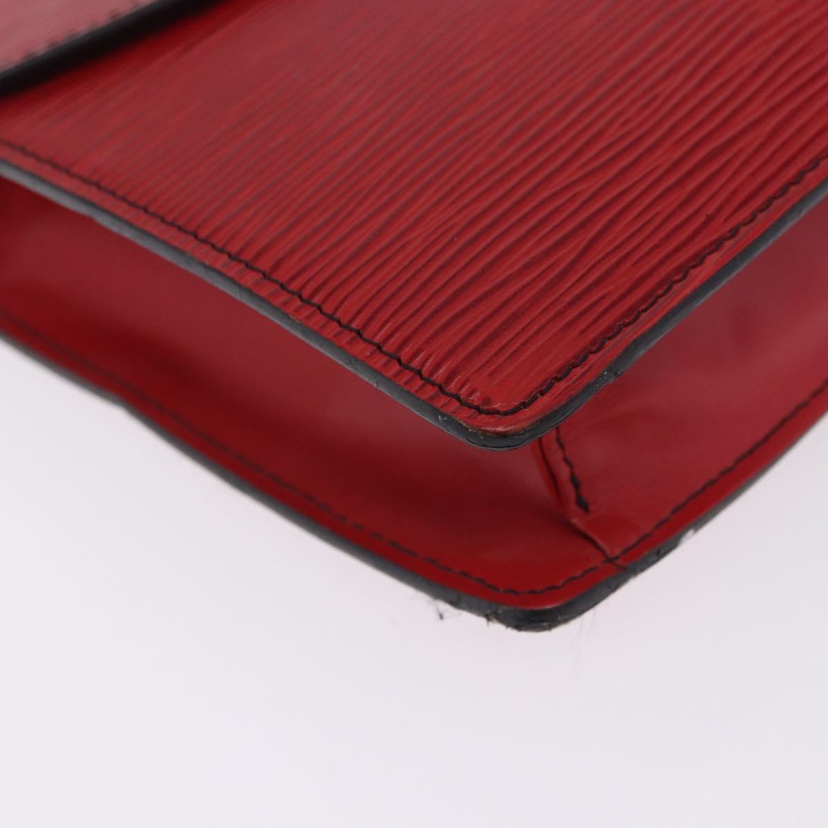 LOUIS VUITTON Epi Montaigne 27 Clutch Bag Red M52657 LV Auth