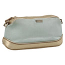 GUCCI Pouch Canvas Light Blue Gold Tone 039 1133 Auth BA15361-1