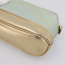 GUCCI Pouch Canvas Light Blue Gold Tone 039 1133 Auth BA15361-15