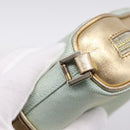 GUCCI Pouch Canvas Light Blue Gold Tone 039 1133 Auth BA15361-8