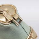 GUCCI Pouch Canvas Light Blue Gold Tone 039 1133 Auth BA15361-9