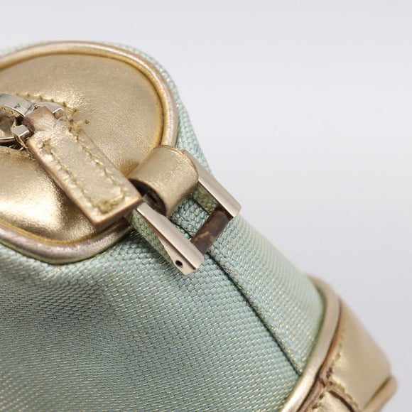 GUCCI Pouch Canvas Light Blue Gold Tone 039 1133 Auth BA15361