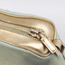 GUCCI Pouch Canvas Light Blue Gold Tone 039 1133 Auth BA15361-10