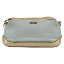 GUCCI Pouch Canvas Light Blue Gold Tone 039 1133 Auth BA15361-13