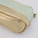 GUCCI Pouch Canvas Light Blue Gold Tone 039 1133 Auth BA15361-7