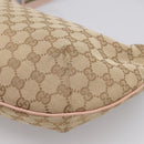GUCCI GG Canvas Sherry Line Shoulder Bag Beige Gold Tone 181092 Auth BA15362-12