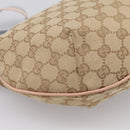 GUCCI GG Canvas Sherry Line Shoulder Bag Beige Gold Tone 181092 Auth BA15362-13