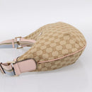 GUCCI GG Canvas Sherry Line Shoulder Bag Beige Gold Tone 181092 Auth BA15362-4