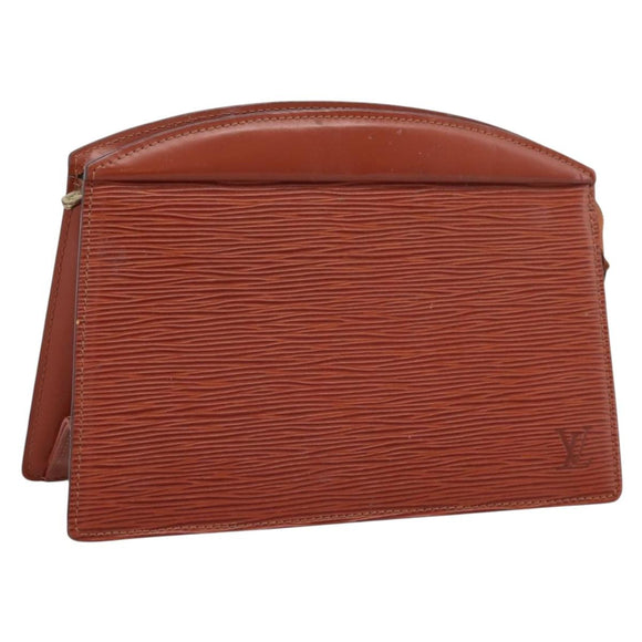 LOUIS VUITTON Epi Trousse Crete Pouch Brown M48403 LV Auth BA15366