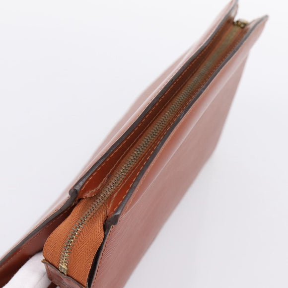 LOUIS VUITTON Epi Trousse Crete Pouch Brown M48403 LV Auth BA15366