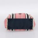 CHANEL Hand Bag Canvas Pink Silver CC Auth BA15367-12